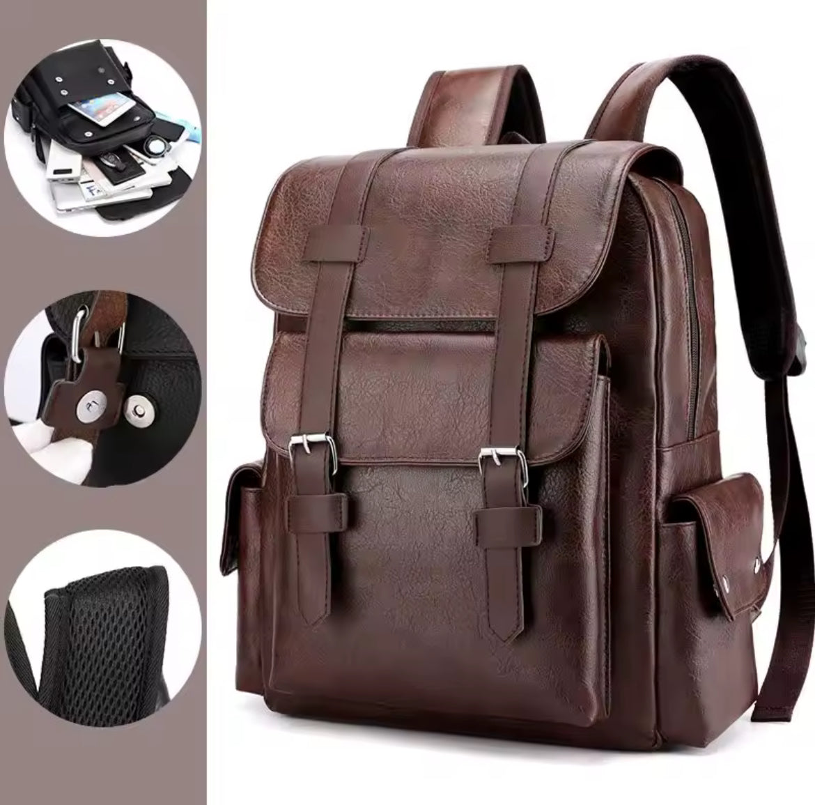 Morral de Cuero Monaco – Diseño Elegante y Espacioso 🎒 Envío Gratis