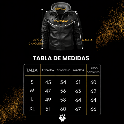 Chaqueta Motera Rust con Capucha – Cuero Sintético Premium Negra Estilo Biker 🔥 Envío Gratis