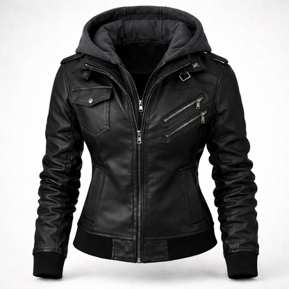 👑 Chaqueta Rust Motera: LaArmadura  de Estilo para la Mujer Imparable 🏍️✨