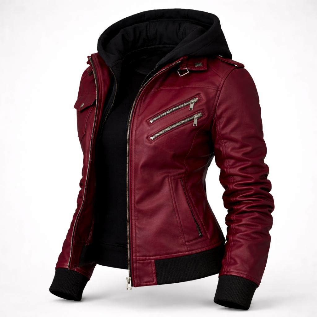 👑 Chaqueta Rust Motera: LaArmadura  de Estilo para la Mujer Imparable 🏍️✨