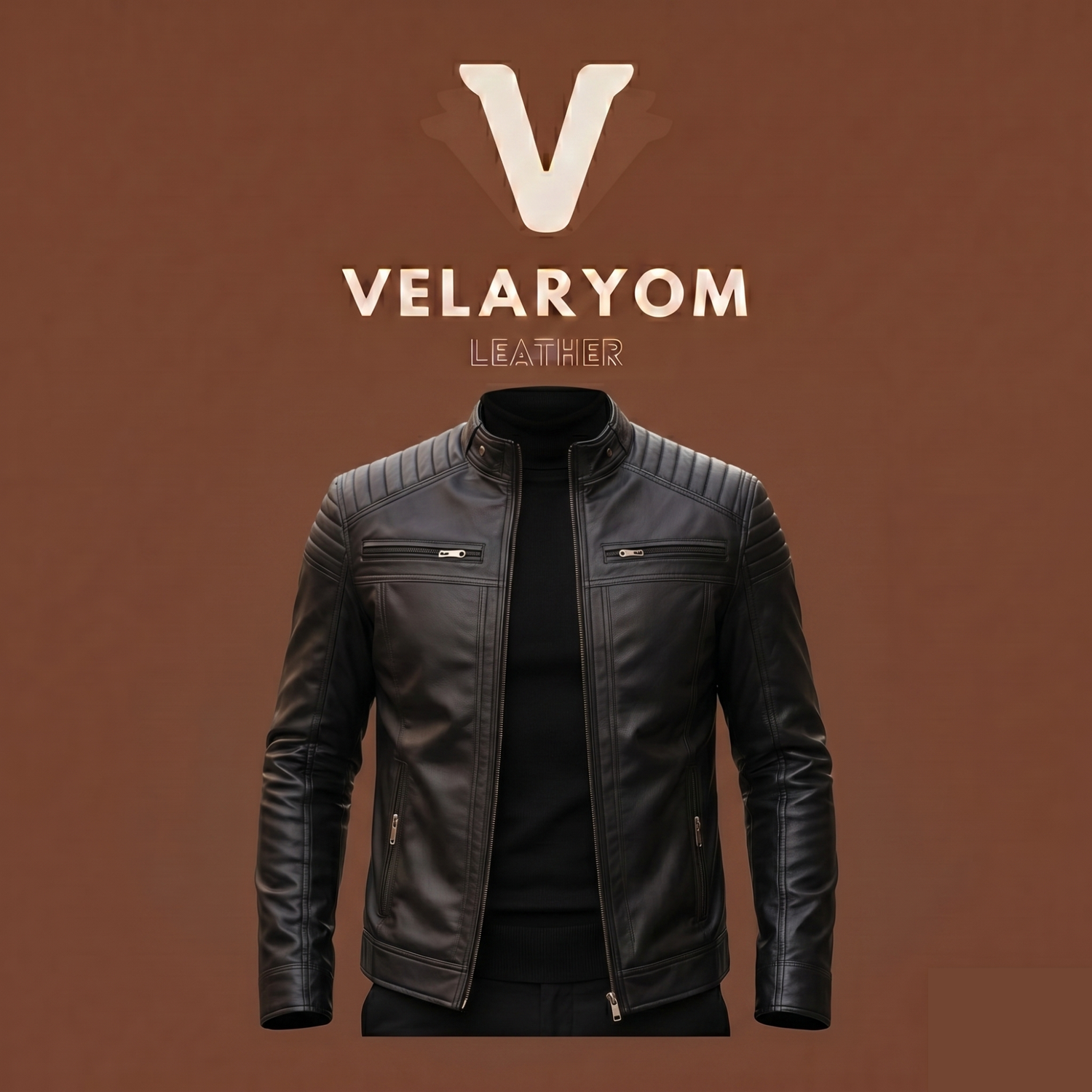 Chaqueta Hombre Cuero Sintético Clásica Negra – Estilo Biker Premium Tallas S al XI 🔥 Envío Gratis