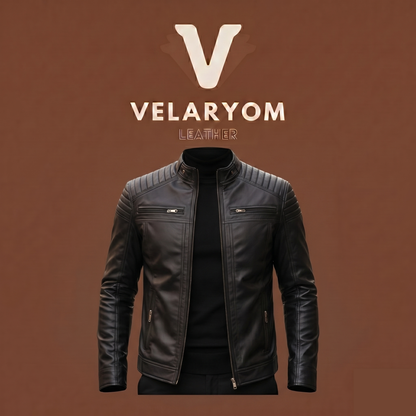 Chaqueta Hombre Cuero Sintético Clásica Negra – Estilo Biker Premium Tallas S al XI 🔥 Envío Gratis