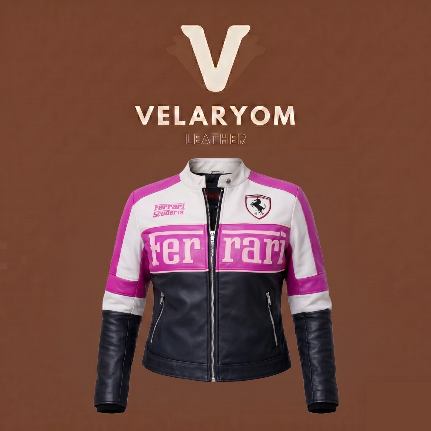 🏎️ VELOCIDAD Y GLAMOUR: CHAQUETA DE MUJER MOTERA FERRARI EDITION 🏎️